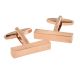 Rose Gold Plated Cuboid Cufflinks (engravable)