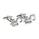 Rhodium Plated Excavator / Digger Cufflinks