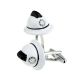 White Fire Fighters Firemans Helmet Cufflinks