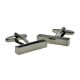 Gunmetal Finish Cuboid Plain Cufflinks (engravable)