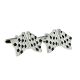 Two Chequered Flags Design Cufflinks