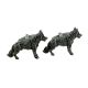 Antique Finish Pewter Alsatian German Shepherd Dog Cufflinks