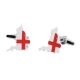 England Map Outline With St George Flag Cufflinks
