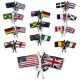 Choose Your Design Twin Flag Lapel Pin Badge