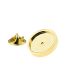 Gold Plated Lapel Pin Badge 15mm Bezel Cabochon Recess for Doming