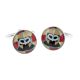 Round Viking Helmet Design Cufflinks