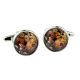 Clock Cogs Round Cufflinks Steam Punk