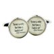 Shakespeare Foolish Wit Quote Cufflinks