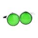 Green Burst Pattern Round Framed Cufflinks