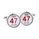Personalised Name. Age & Date of Birth Golf Ball Design Cufflinks