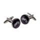 Black & White Silhouette Motorbike Cufflinks