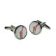 Geometric Giraffe Design Round Cufflinks