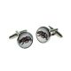 Geometric Bear Design Round Cufflinks