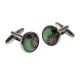 Retro Green Pocket Watch Design Cufflinks