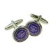 Round Fathers Day Design Cufflinks