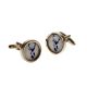 Stag Outline Saltaire Scottish Flag Cufflinks