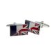 Union Jack Mixed with French Flag Cufflinks