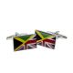 Union Jack Mixed with Jamaican Flag Cufflinks