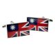 Mixed Flag Taiwan and Union Jack Cufflinks