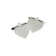 White Love Heart Cufflinks