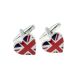 Union Jack Heart Design Cufflinks