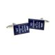 Royal Blue Keep Calm & Carry on Cufflinks