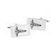 White & Black Medical Symbol Cufflinks