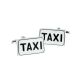 White Taxi Sign Style Cufflinks