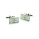 Flag of Egypt with Pyramids Design Cufflinks
