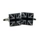 Black & White GB Union Jack Flag Cufflinks