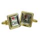 2 Tone Golden & Silver I Love my Dad Cufflinks