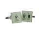 Retro Periodic Table Pub Design Cufflinks