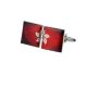 Hong Kong Distressed Split Flag Cufflinks