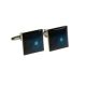 Wolf Silhouette Howling at the Moon Cufflinks