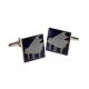 Outline Piano on Blue Music Sheet Design Cufflinks