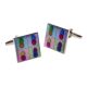 Pop Art Style Pineapple Design Cufflinks