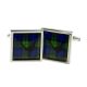 Cufflinks Black Watch Scottish Tartan with Pheasant design
