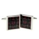 Cufflinks Royal Stewart Scottish Tartan with Thistle design
