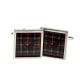 Cufflinks Royal Stewart Scottish Tartan with Pheasant design