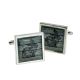 Geometric Rabbit On Driftwood Square Framed Cufflinks