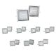 Ash Grey Bordered Wedding Script Cufflinks