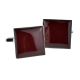 Plain Burgundy Square Cufflinks