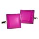 Plain Hot Pink Square Cufflinks