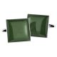 Dark Green Plain Square Cufflinks