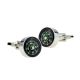 Real Working Map Compass Cufflinks