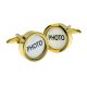 Gold Plated Photo Holder Cufflinks