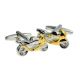 Two Tone Gold & Silver Coloured Sports Motorbike Cufflinks
