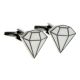 Large Diamond Design Cufflinks