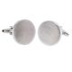 Brushed Matt Finish Deluxe Round Cufflinks - Unboxed