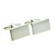 Brushed Matt Finish Deluxe Rectangle Cufflinks - Unboxed
